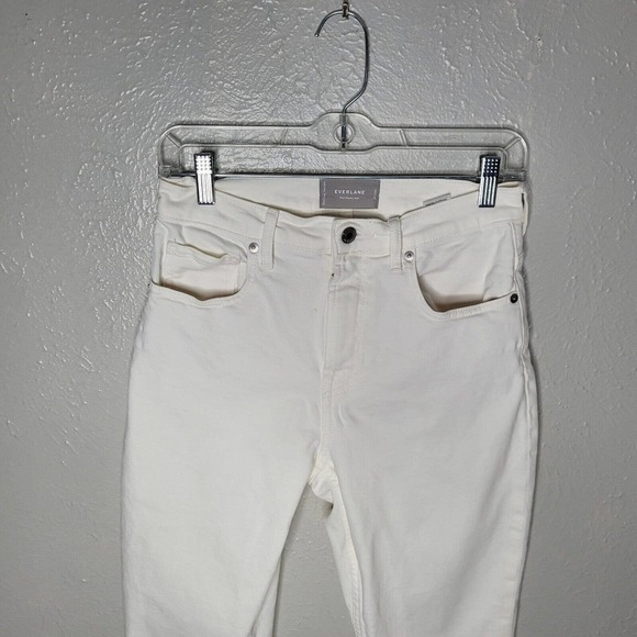 Everlane The Cheeky Jean Womens Size 27 Ankle Crop White High Rise ivory - Picture 2 of 10